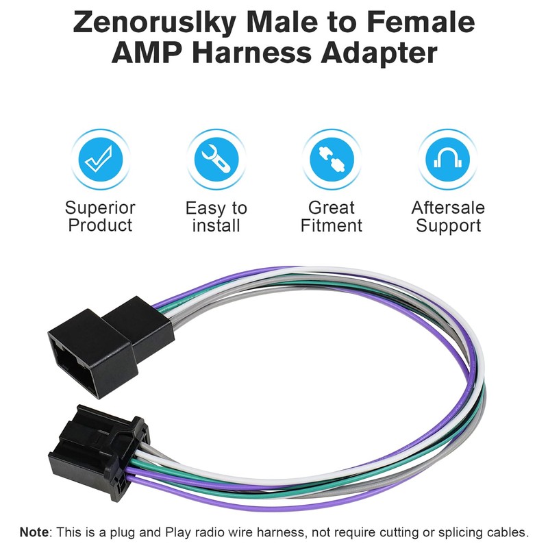 Zenoruslky Factory Radio Amplifier Subwoofer Wire Harness for Toyota