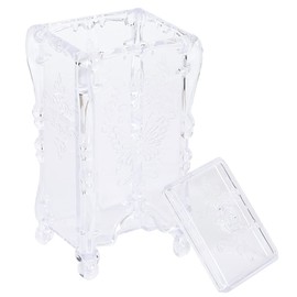 TKY Cotton Case Cotton Case Desktop Storage Cosmetics Cosmetics Makeup Butterfly Pattern Clear