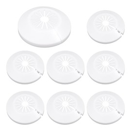 8pcs Pipe Cover Decoration, Plastic Escutcheon Water Pipe Drain Line Cover Plumbing Cover Plates Radiator Pipe Cover Flange Pipe Cover for Bathroom Kitchen Toilet