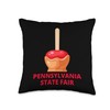 Pennsylvania State Fair Caramel Apple Candy County Fair Throw Pillow