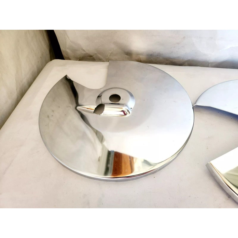 Custom Cycle Accessories Harley Davidson Chrome Brake Rotor Cover Set