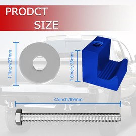 4PCS Truck Tool Box Mounting Kit, Truck Box Hooks, J Hook Truck Crossover Tool Boxes for Bed of Truck Aluminum Toolbox Rail Mounting Kit for Fix Tool Boxes Tie Downs Comes with Fastening Nuts (Blue)