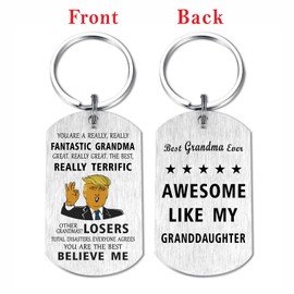 Mataly Grandma Gifts - Birthday Gifts for Grandma from Granddaughter - Best Grandma Funny Gifts, Grandma Keychain