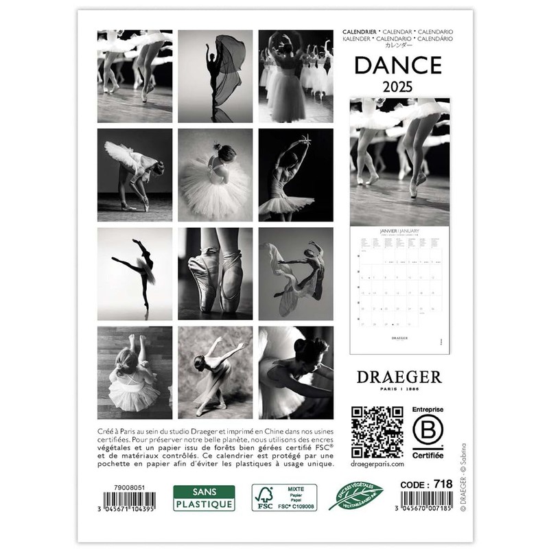 Large Wall Calendar 29 x 29 cm 2025 - September