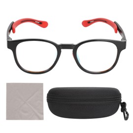 Kid Glasses Lightweight Portable UV Protection Anti Reflective Color Blind Glasses for Indoor Outdoor Red