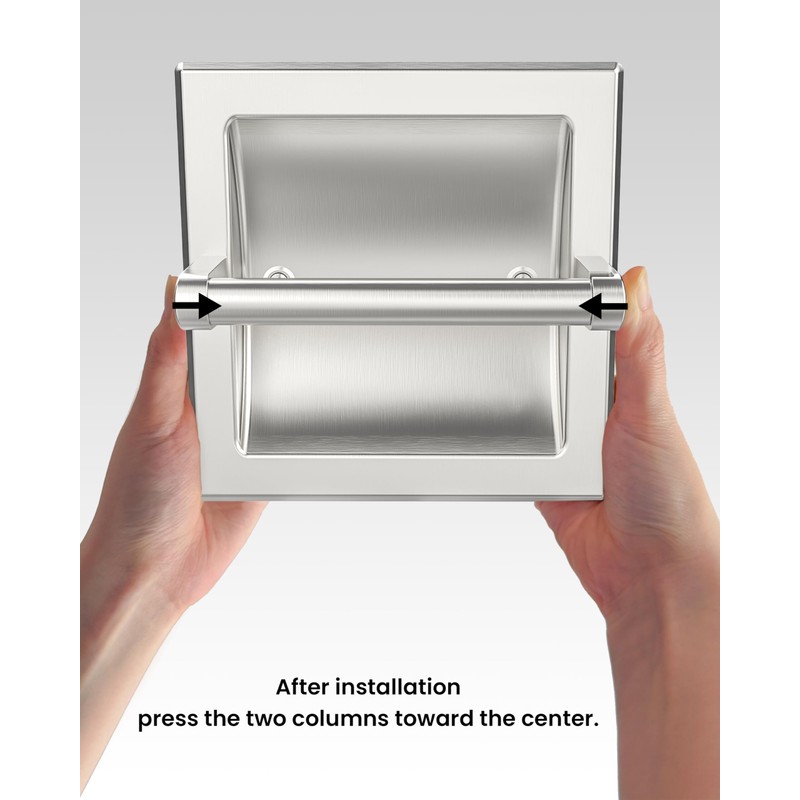 WZKALY Toilet Paper Holder 2 Pack, Recessed Pivoting Toilet Paper