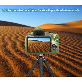 Pocoukate Case for Canon EOS R100 Camera, Soft Silicone Protective Cover Skin with EOS R100 Screen Protector Accessories for EOS R100 Mirrorless Camera Silicone Case - Camouflage