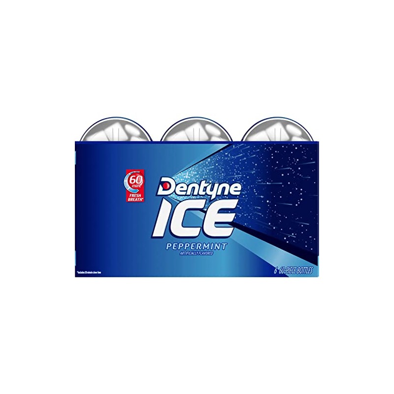 Dentyne Dentyne Ice Peppermint Sugar Free Gum, 6 Bottles of