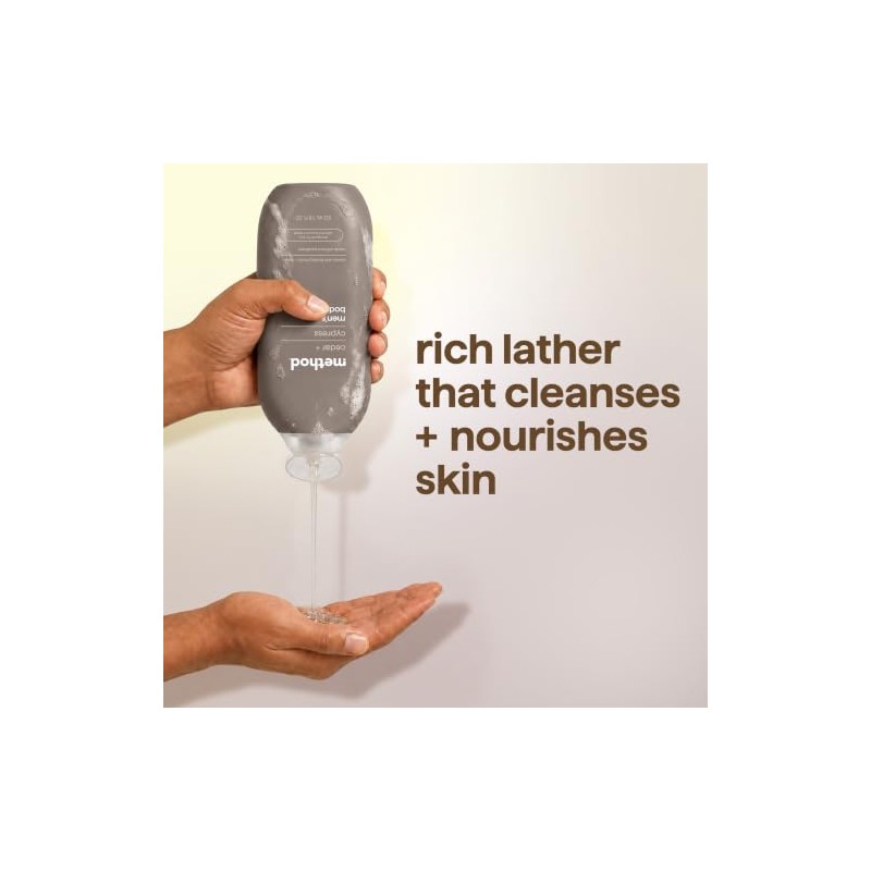 Method Men Body Wash, Cedar + Cypress, Paraben and Phthalate
