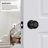 goldenwarm 1 Pack Black Passage Door Knobs, Matte Black Closet