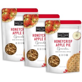 The Safe + Fair Food Company Honey Crisp Apple Pie Granola Cereal ~ 12 oz (Тhrее Расk)