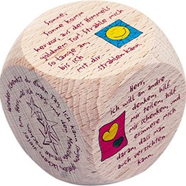 Gico 5988 Children's Prayer Cube for Children and Adults Wooden Christening Communion