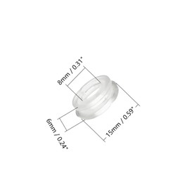 Fielect Rubber Grommet 50Pcs 9mm Inner Dia Oil Resistant Armature Rubber Grommets for Wiring Cable Transparent