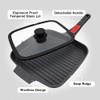 RANX INGST Griddle Pan with Lid, 10 Inch Cast Aluminium