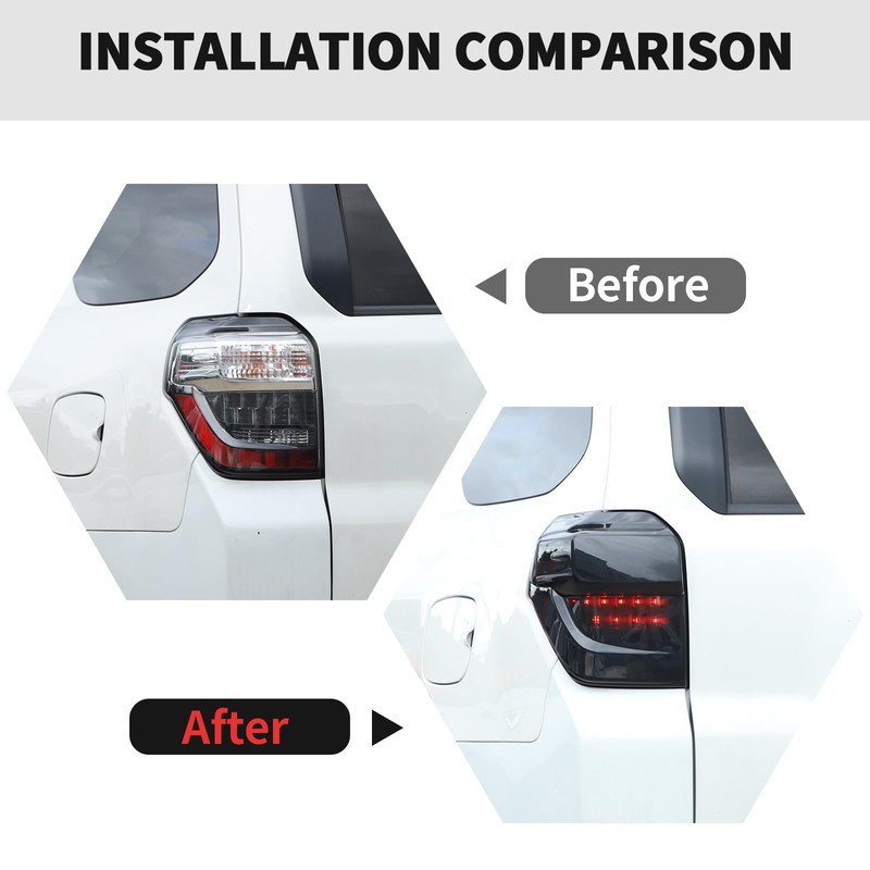 RT-TCZ Smoked Black Tail Light Lamp Cover Guard Trim Decoration