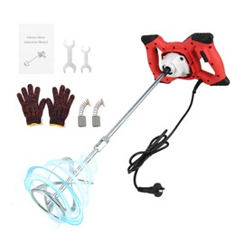 Cement Mixer 2300W, Handheld Electric Concrete Mixer with 6 Adjustable Speed, 110V Portable Mud Mixer Paint Mixer for Motar Grout Plaster Thinset Fodder Stirring Tool
