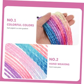 Healeved 6pcs Long-lasting Wig Braids Hair Rings for Women Girls Natural Real Beautiful Braid Hairpieces Hair Accessories
