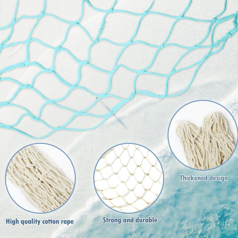 6Pcs Fishing Net Decorative - Fish Net Decorations Decorative Netting
