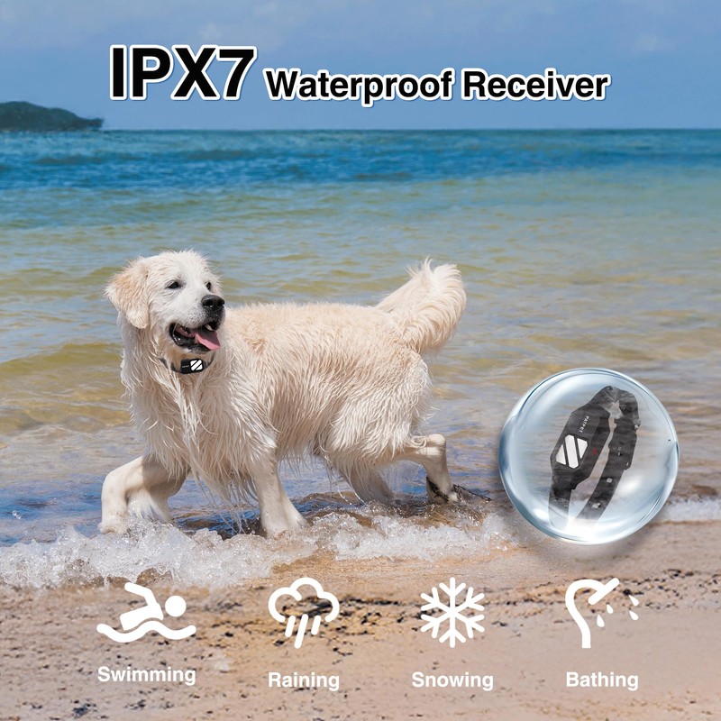 PATPET Dog Training Collar with Night Lights - 4200FT Waterproof