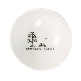 East of India Adventure awaits Small Wobbly Bowl Cream Gift Idea