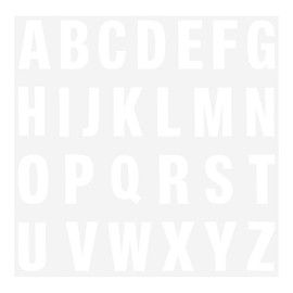 CXWLJL 26 Sheets Iron on Letters for Clothing, 6 Inch Heat Transfer Letter Patches for Backpack，Jerseys，Printing DIY Craft - White