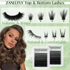 ZANLUFLY 5-7mm 하단 속눈썹이 있는 볼륨 속눈썹 클러스터 D-컬리 위스피