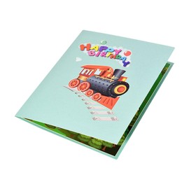 TEHAUX 1set Train Birthday Greeting Card Creative Handmade -up Card Unique for Boys and Girls Chic Design for Special Celebrations and Messages