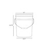 House Naturals 5 Gallon Buckets pails with Screw on Air
