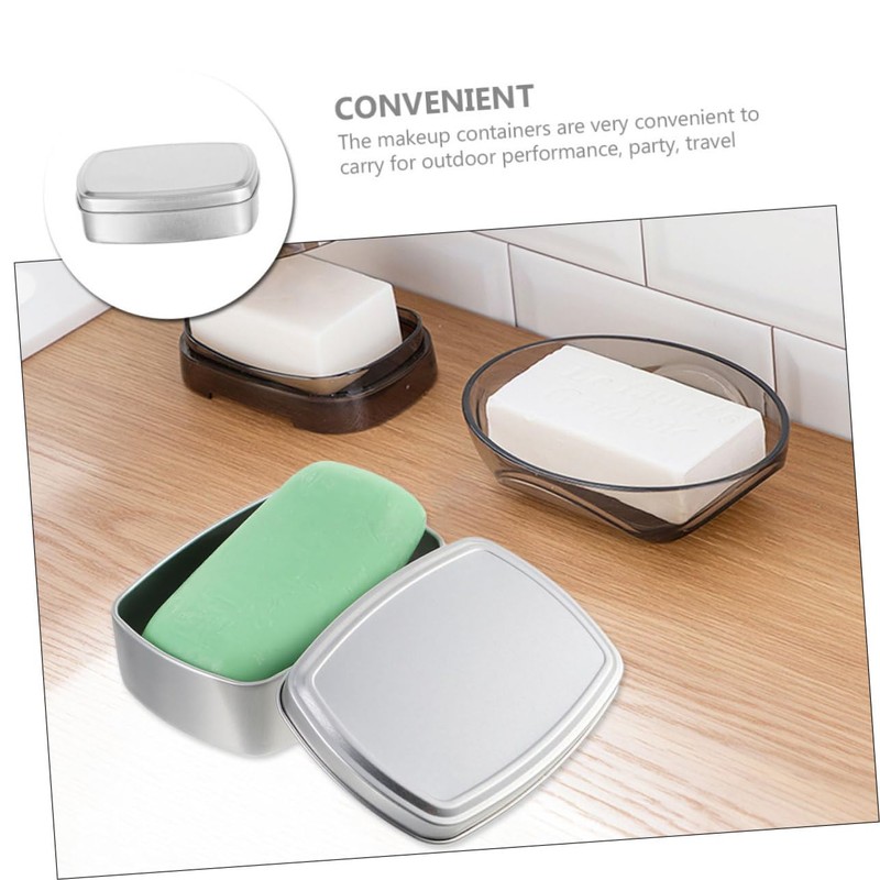 Ciieeo Travel Essential Soap Case Lid Aluminum Soap Holder Perfect