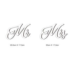 1 Pair Mr and Mrs Chair Signs Wooden Bride and Groom Signs Decoration Chair Back Hanging Pendant with Ribbon Wedding Hanging Sign for Wedding Celebration Proposal Anniversary Party Valentine's Day White
