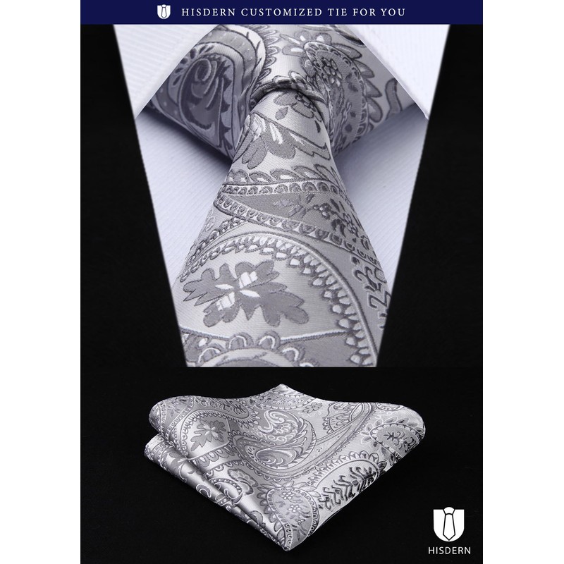 HISDERN TA5-01S Business Necktie, Square Set, 5 Pieces, Stylish, Gift