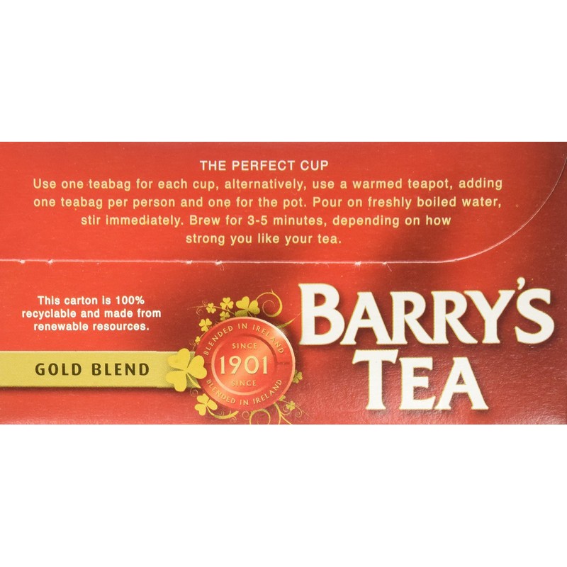 Barry's Tea, Gold Blend, 80 Tea Bags (Pack of 4)