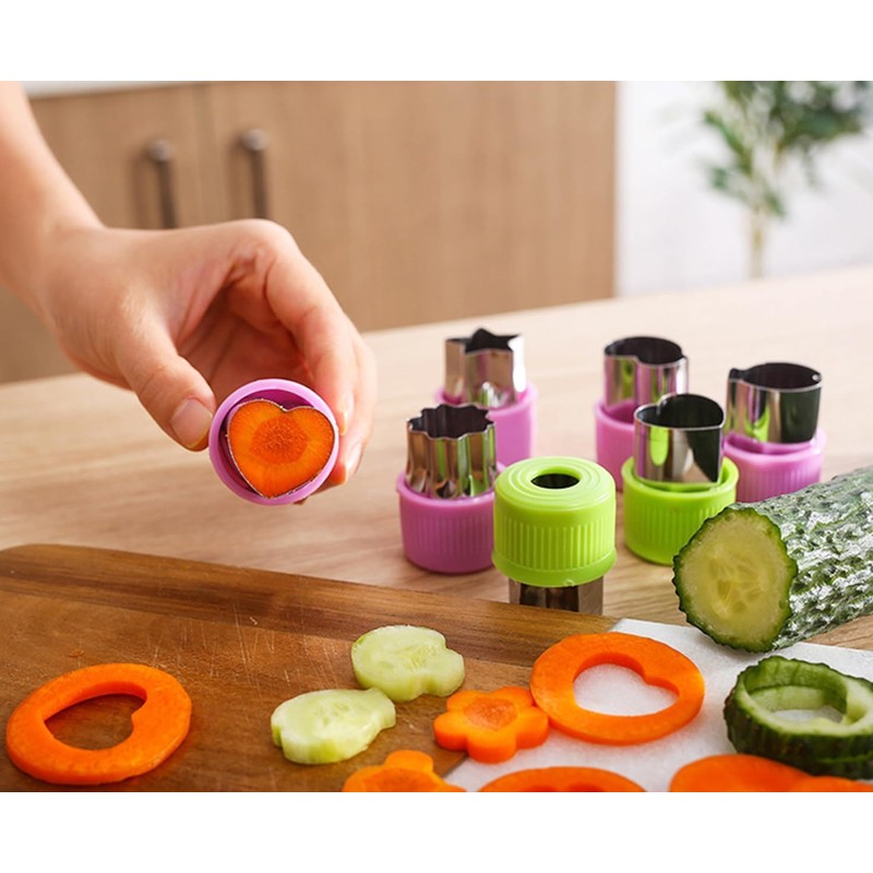 Mini Cookie Vegetable Cutters Fruit Molds, 3Pcs Mini Fruit Cookie