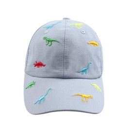XIAOHAWANG Summer Baseball Cap for Boys Girls Adjustable Sports Cap Children with Dinosaur Embroidery Peaked Cap Children UV Protection 2–6 Years