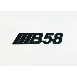 New Jersey Bimmers Corp B58 Badge for Trunk  Real Metal ( Black ) SOLID STRIPES