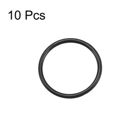 sourcing map Fluororubber O-Ring Seal Black 10 mm x 12 mm x 1 mm Pack of 10