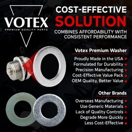 Oil Drain Plug Crush Washer fits Yamaha YXR66F Rhino 660 (2004-2007) - 20 Pack - Made in USA