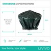 LIVIVO Heavy Duty Large Waterproof Firepit Cover Fire Pit BBQ