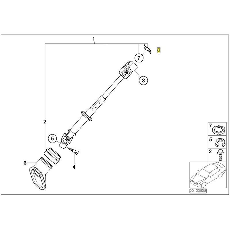 MINI R50 R53 Steering Column Wave Washer 6761871 32306761871 Genuine