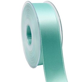 Morex Ribbon Swiss Satin Ribbon, 03525/25, 1" x 27 Yards, Caribbean Blue