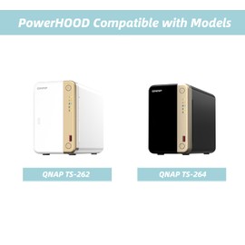 PowerHOOD 12V AC/DC Adapter Compatible with QNAP TS-264-8G-US 2 Bay High-Performance Desktop NAS Storage TS-264 TS264 TS-262 TS262 TS-262-4G-US 12VDC DC12V 12 Volt Power Supply Cord Charger Cable PSU