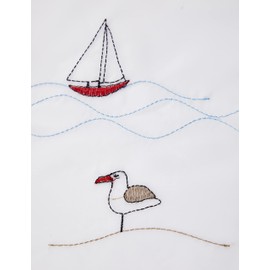 Alan Symonds Seaside Eyelet Top Voile Cafe Curtain Panel (59" x 24")