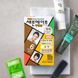 Seven Eight 세븐에이트 무향 6호 자연스런 갈색 염색약(60g) Seven Eight Unscented No. 6 Natural Brown Hair Dye (60g)