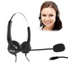 TriProC Binaural 4 Pin RJ9 Auriculares telefónicos para teléfonos fijos