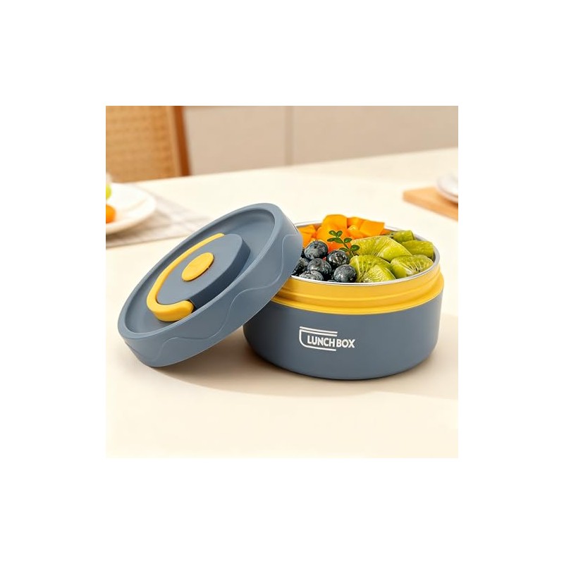 Contenedor de Almuerzo Aislado 420 ml 304 Caja Térmica Redonda