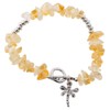 Earth Story Citrine Heat Treated Chip Bracelet + Dragonfly Charm
