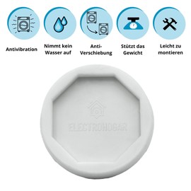 ELECTROHOGAR Vibration Damper Washing Machine | 4 Shock Absorbers Washing Machine | Anti-Vibration and Anti-Displacement | Compatible with AEG, Bosch, Balay, Siemens, AEG, Electrolux