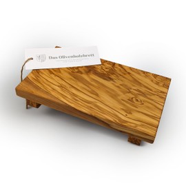 DAS OLIVENHOLZBRETT®, Olive Wood Sushi Board Dimensions 25 cm x 15 cm x 4 cm Including 1 Pair of Sticks