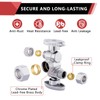 EFIELD 1/4-Turn Dual Compression Outlet Angle Stop Valve with 2