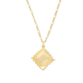 Wanderlust + Co Ravioli Gold Necklace 14K Gold Plated Jewelry Hypoallergenic Shower-safe